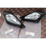2 x Headlights + bulbs + plastic surround + socket Yamaha YFZ450 Raptor 700 700R
