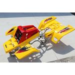 Yamaha Banshee fenders + gas tank plastic grill + graphics YELLOW RED 1997