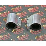 2 x BILLET ALUMINUM 1" high temp pipe clamps connectors Yamaha Banshee 1987-2006