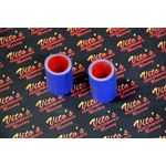2 x Vito's Yamaha Banshee exhaust pipe clamps 1" FMF Toomey BLUE silicone 87-06