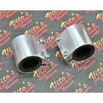 2 x BILLET ALUMINUM 1" high temp pipe clamps connectors Yamaha Banshee 1987-2006
