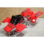 Yamaha Banshee fenders + gas tank plastic + grill + graphics BLACK & RED 2007