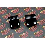 2 x BILLET ALUMINUM 1"  pipe clamps connectors Yamaha Banshee 1987-2006 BLACK