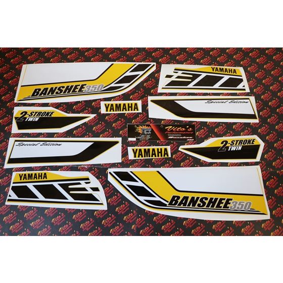 Vito's vinyl decal graphics kit 14MIL sticker Yamaha Banshee 50th YELLOW 20061