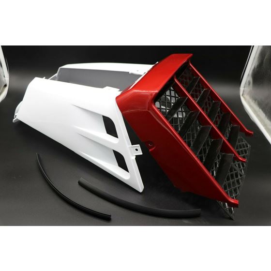 NEW Vito's Yamaha Banshee plastic gas tank side covers grill CHERRY WHITE 2004