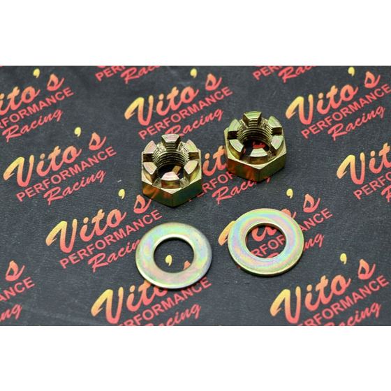 2 x Vito's Performance spindle nut + washer Yamaha Banshee Blaster Raptor 660
