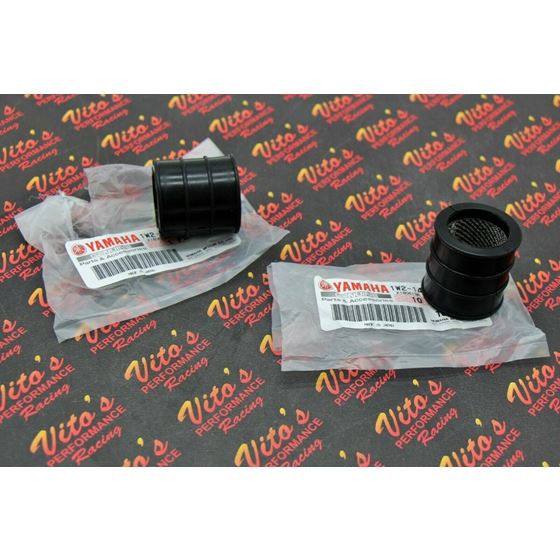 NEW 2 x HIGH TEMP Yamaha Banshee OEM pipe clamps rubber connectors BLACK