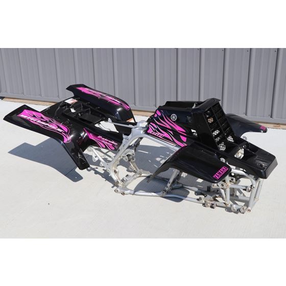 Yamaha Banshee fenders + gas tank plastic + grill + graphics BLACK PINK