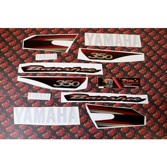 Vito's vinyl decal graphics kit 14MIL sticker Yamaha Banshee RED BLACK 20031