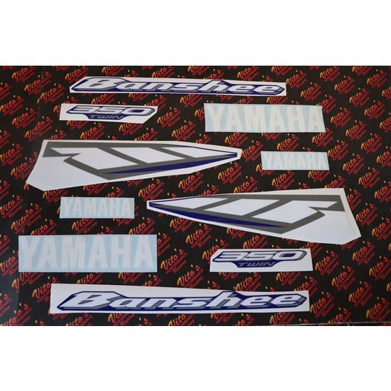 Vito's vinyl decal graphics kit 14MIL sticker Yamaha Banshee BLUE WHITE 20041