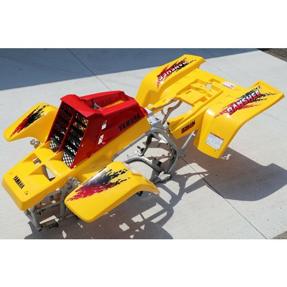 Yamaha Banshee fenders + gas tank plastic grill + graphics YELLOW RED 1997