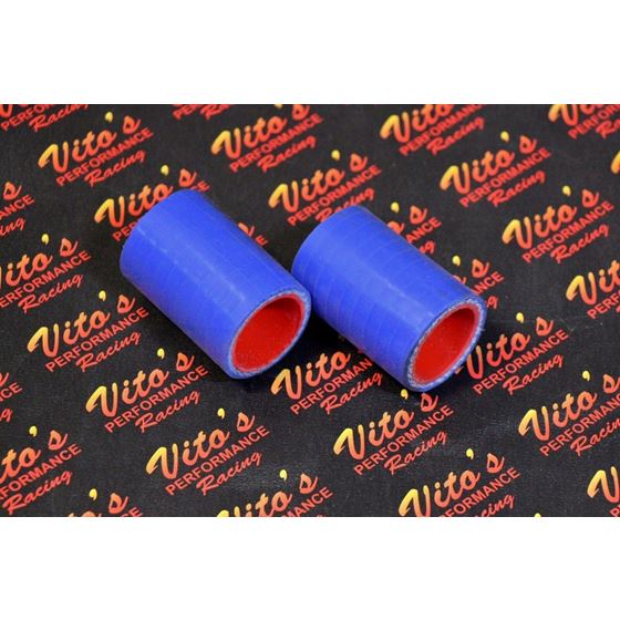 2 x Vito's Yamaha Banshee exhaust pipe clamps 1 1/8" Shearer CPI BLUE silicone