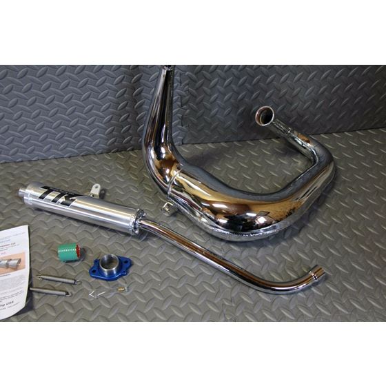 TOOMEY B1 Yamaha Blaster aftermarket exhaust pipe + silencer CHROME PLATED