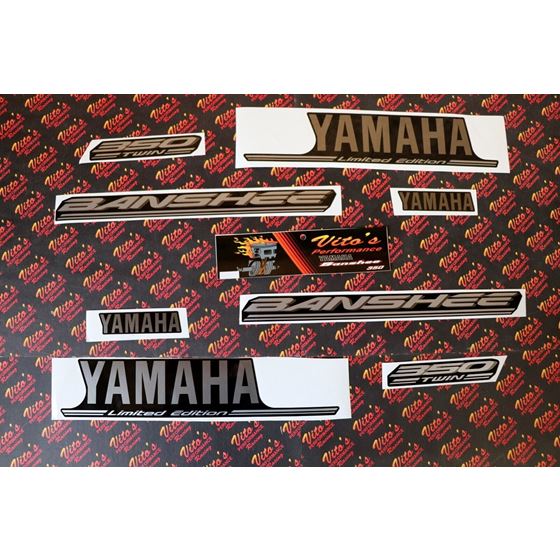 Vito's vinyl decal graphics kit 14MIL sticker Yamaha Banshee BLACK LIMITED 20041