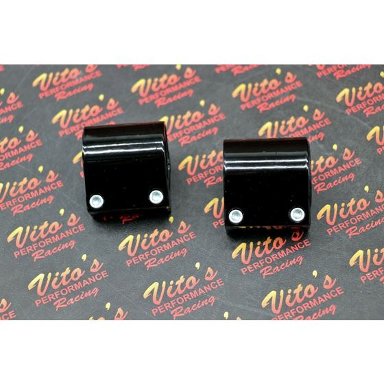 2 x BILLET ALUMINUM 1"  pipe clamps connectors Yamaha Banshee 1987-2006 BLACK