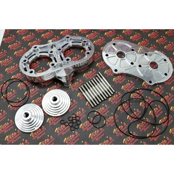 Polished COOL HEAD aftermarket billet aluminum 1987-2006 Banshee + 21cc DOMES
