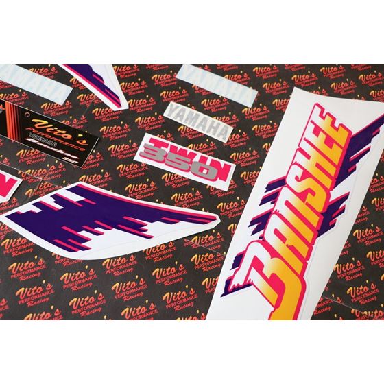 Vito's vinyl decal graphics kit 14MIL sticker Yamaha Banshee WHITE LAVENDER 19933