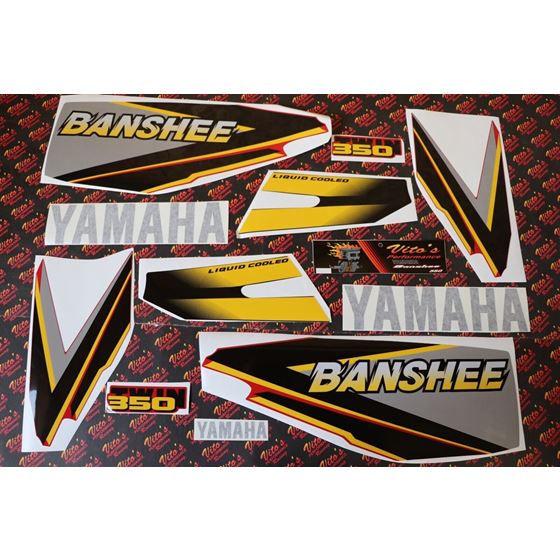 Vito's vinyl decal graphics kit 14MIL sticker Yamaha Banshee RED BLACK 19991