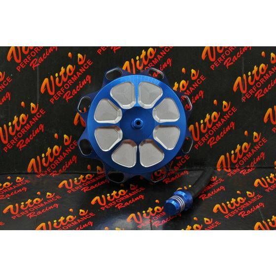 Vito's aluminum GAS CAP Yamaha Banshee YFZ450 Raptor 660 Warrior Blaster BLUE