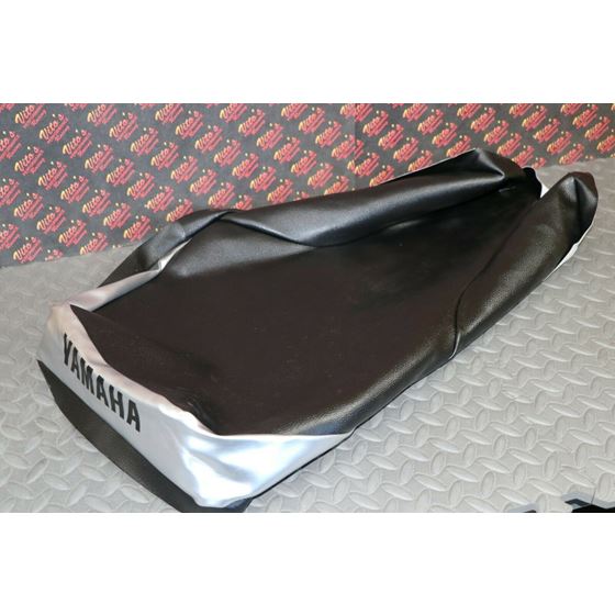 NEW SEAT COVER ONLY Yamaha Banshee cover BLACK TEXTURE + SILVER + LETTERS