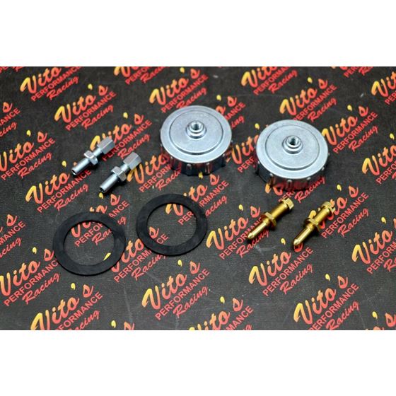 2 x Yamaha Banshee Vito's TORS REMOVAL CAPS carburetor carb tops + idle screws