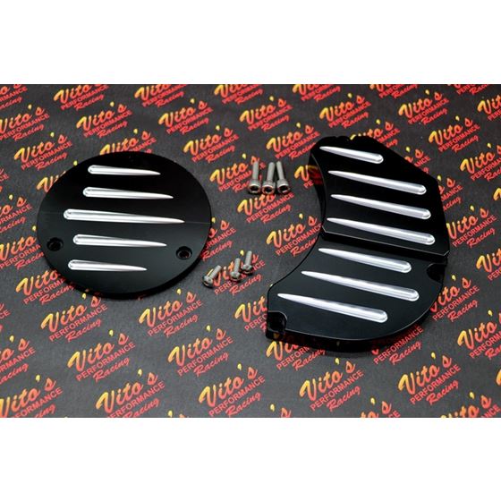 Yamaha Banshee billet aluminum clutch insert + water pump cover + screws BLACK1