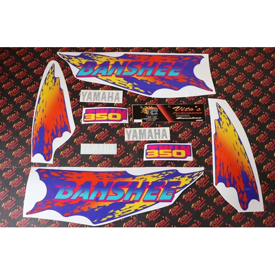 Vito's vinyl decal graphics kit 14MIL sticker Yamaha Banshee VIOLET PURPLE 19941