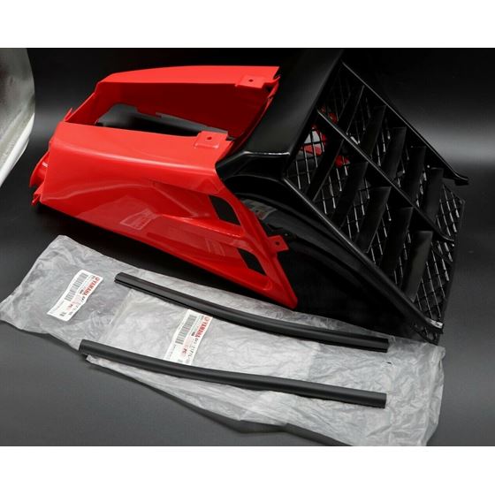 NEW Vito's 87-06 Yamaha Banshee plastic gas tank side covers + grill RED BLACK