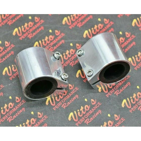 2 x BILLET ALUMINUM 1" high temp pipe clamps connectors Yamaha Banshee 1987-2006