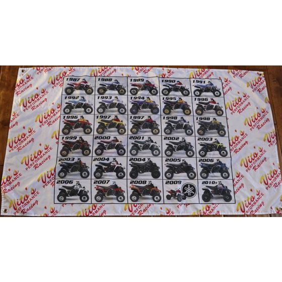 Vito's cloth fabric banner flag Yamaha Banshee year color scheme Poster print3
