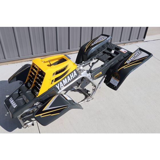 Yamaha Banshee fenders + gas tank plastic + grill + graphics GRAY & YELLOW 1998