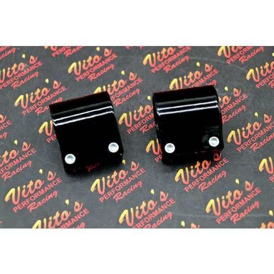 2 x BILLET ALUMINUM 1"  pipe clamps connectors Yamaha Banshee 1987-2006 BLACK